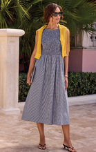 Load image into Gallery viewer, Tribal Sleeveless Dress W/ Smocked Bodice 3042O-8455
