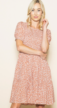 Load image into Gallery viewer, Ell Puff Sleeve Smocked Bodice Dress  EE1292
