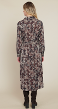 Load image into Gallery viewer, Black Tape Belted Shirt Dress 2822502T
