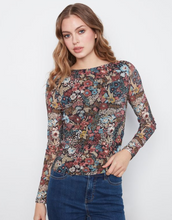 Load image into Gallery viewer, Charle B L/S Boat Neck Top  C1409RPK/385C   P367-Azalea
