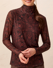 Load image into Gallery viewer, Tribal Mesh Turtle Neck Top. 56210-2401
