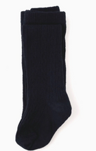 Load image into Gallery viewer, Girls Cable Knit  Tights (Black)
