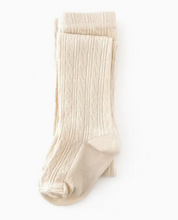 Load image into Gallery viewer, Girls Cable Knit  Tights (Vanilla)
