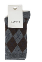 Load image into Gallery viewer, B Young Argyle Socks. 20819745

