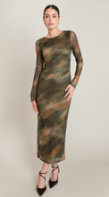 Load image into Gallery viewer, Black Tape Printed Mesh Dress.  2822002
