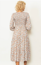 Load image into Gallery viewer, Ell Vintage Smocked Round Neck Midi Dress
