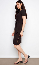 Load image into Gallery viewer, Charlie B Boat Neck Dress W/ Tie C3250/ 579C
