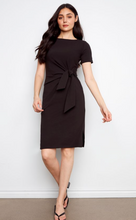 Load image into Gallery viewer, Charlie B Boat Neck Dress W/ Tie C3250/ 579C

