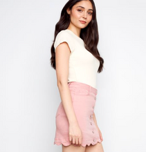 Load image into Gallery viewer, Charlie B Scalloped Hem, Button Front  C7079R/ 618A
