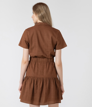 Load image into Gallery viewer, Black Tape Shirt Collared Dress  2725229T
