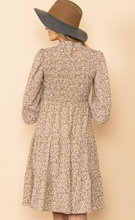 Load image into Gallery viewer, Ell Vintage Tiered Dress with Smocked Bodice. EE1057
