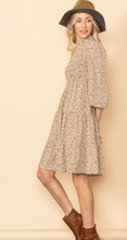 Load image into Gallery viewer, Ell Vintage Tiered Dress with Smocked Bodice. EE1057
