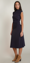 Load image into Gallery viewer, Black Tape Mock Neck Midi Dress 2822001 T
