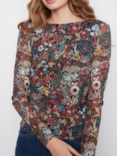 Load image into Gallery viewer, Charle B L/S Boat Neck Top  C1409RPK/385C   P367-Azalea
