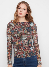 Load image into Gallery viewer, Charle B L/S Boat Neck Top  C1409RPK/385C   P367-Azalea
