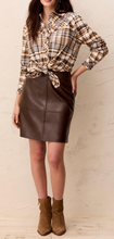 Load image into Gallery viewer, Tribal Lined PU Skirt. 6287O-5604
