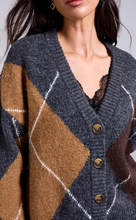 Load image into Gallery viewer, Tribal Lofty Argyle Sweater/Cardigan. 62630/5630
