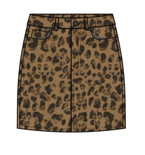 Load image into Gallery viewer, Tribal Brooke Denim Printed Skirt 63310/4744
