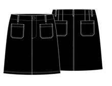 Load image into Gallery viewer, Tribal Pull on Skirt W/ Pockets
