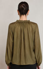 Load image into Gallery viewer, Black Tape Button Front Blouse. 2823724 T
