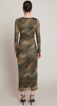 Load image into Gallery viewer, Black Tape Printed Mesh Dress.  2822002

