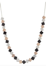 Load image into Gallery viewer, Short Necklace W/ Tri Colour Squares 256
